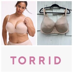 Torrid Curve Perfect Coverage Push-Up Smooth Bra Beige 44DDD 11576799 Plus Size